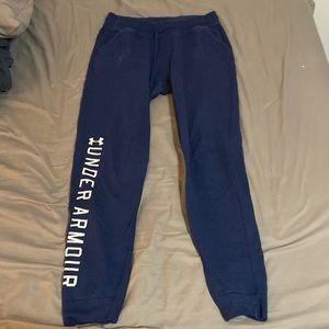 Navy blue under armour jogger sweatpants